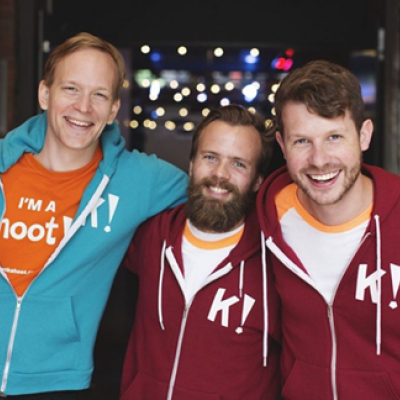 Johan Brand, Jamie Brooker et Morten Versvik fondateur de Kahout 