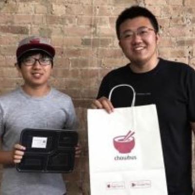 Cofondateurs de Chowbus, Suyu Zhang à gauche, et Linxin Wen à droite.